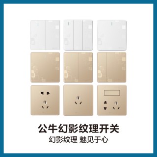 公牛幻影纹理开关
