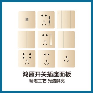 鸿雁开关插座面板
